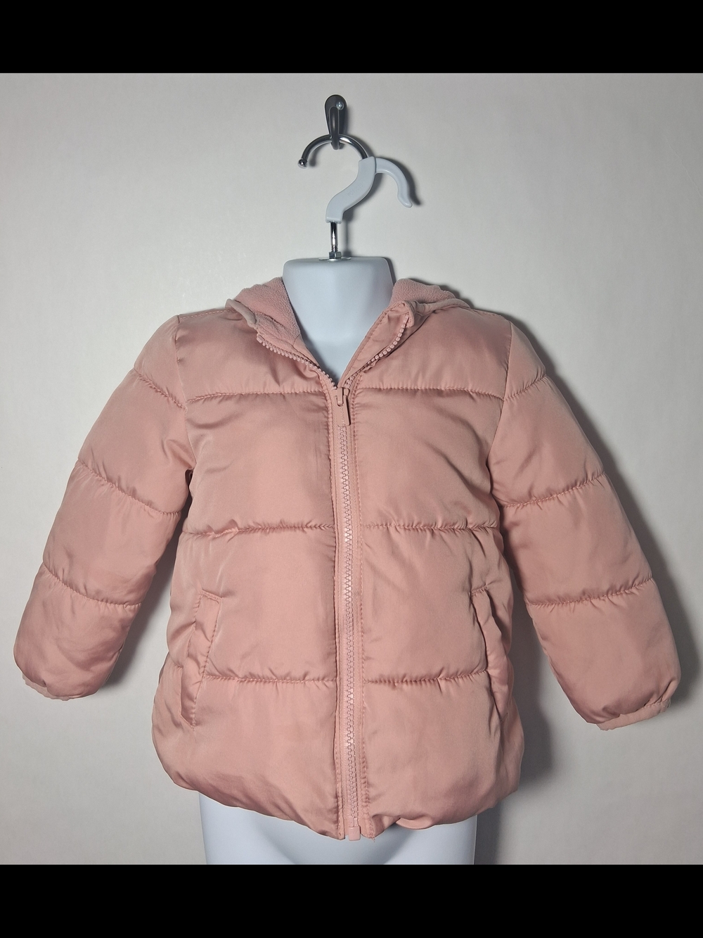 Old Navy Dusty Pink Hooded Puffer Jacket
